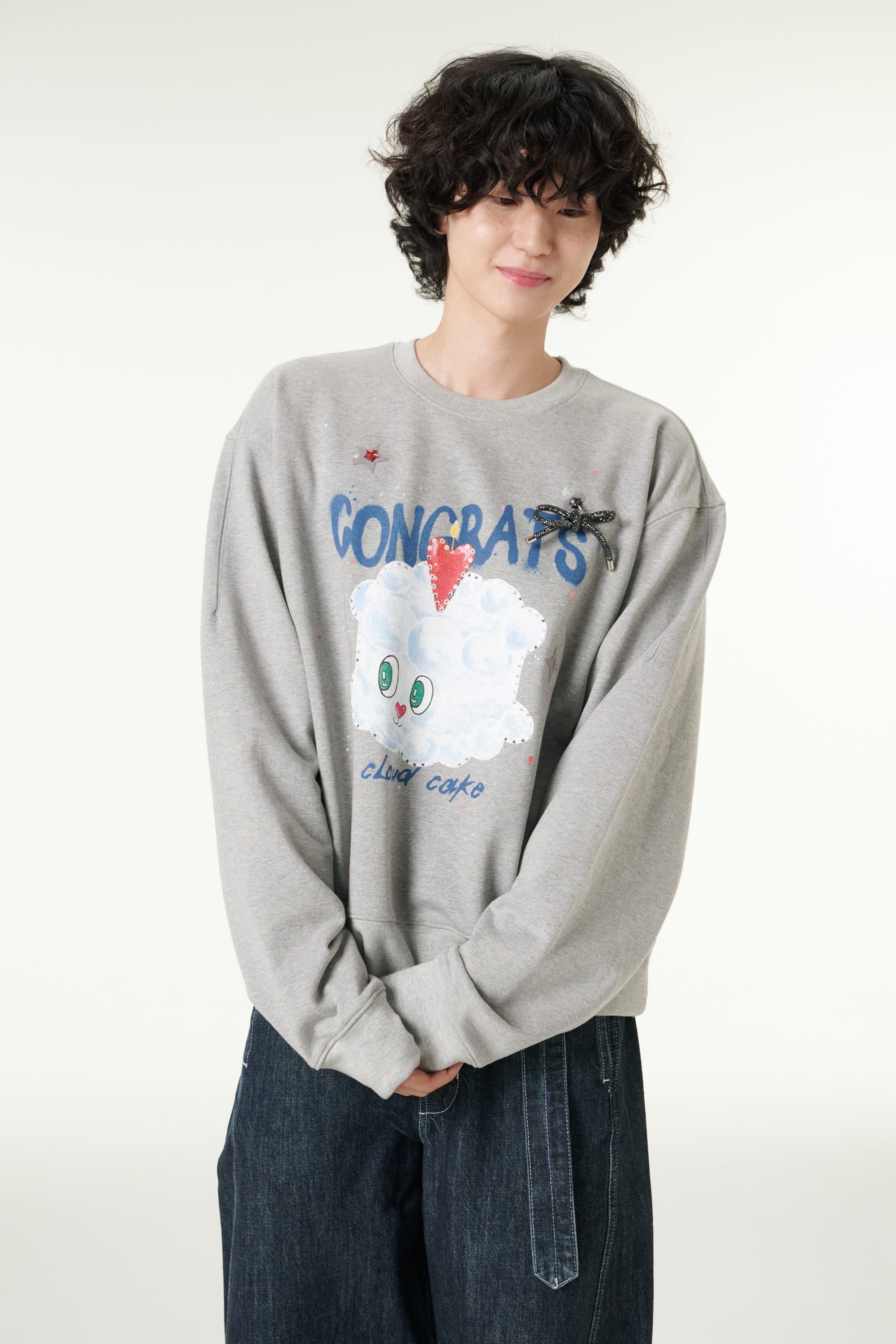 [CLOUD CAKE] Fashion Cloud Cake Print Sweatshirt Unisex-3