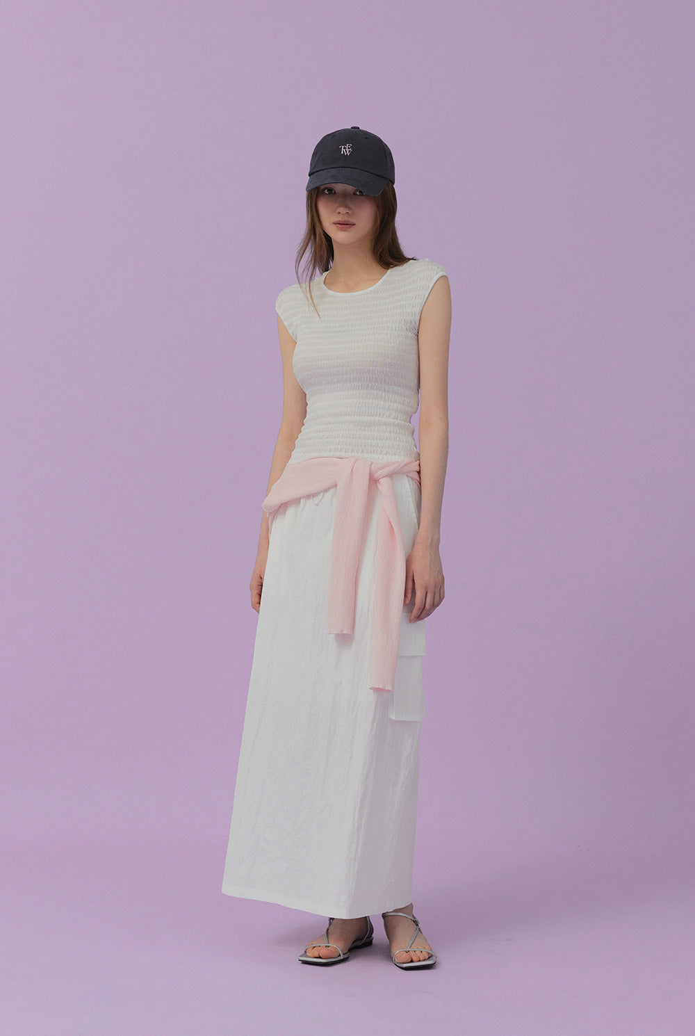 [TWEE] Morini Back-Slit Pleated T-Shirt-3