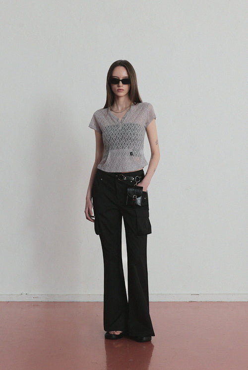 [TWEE] [GROWHIDE] Lophen Pocket Sheer T-Shirt-0