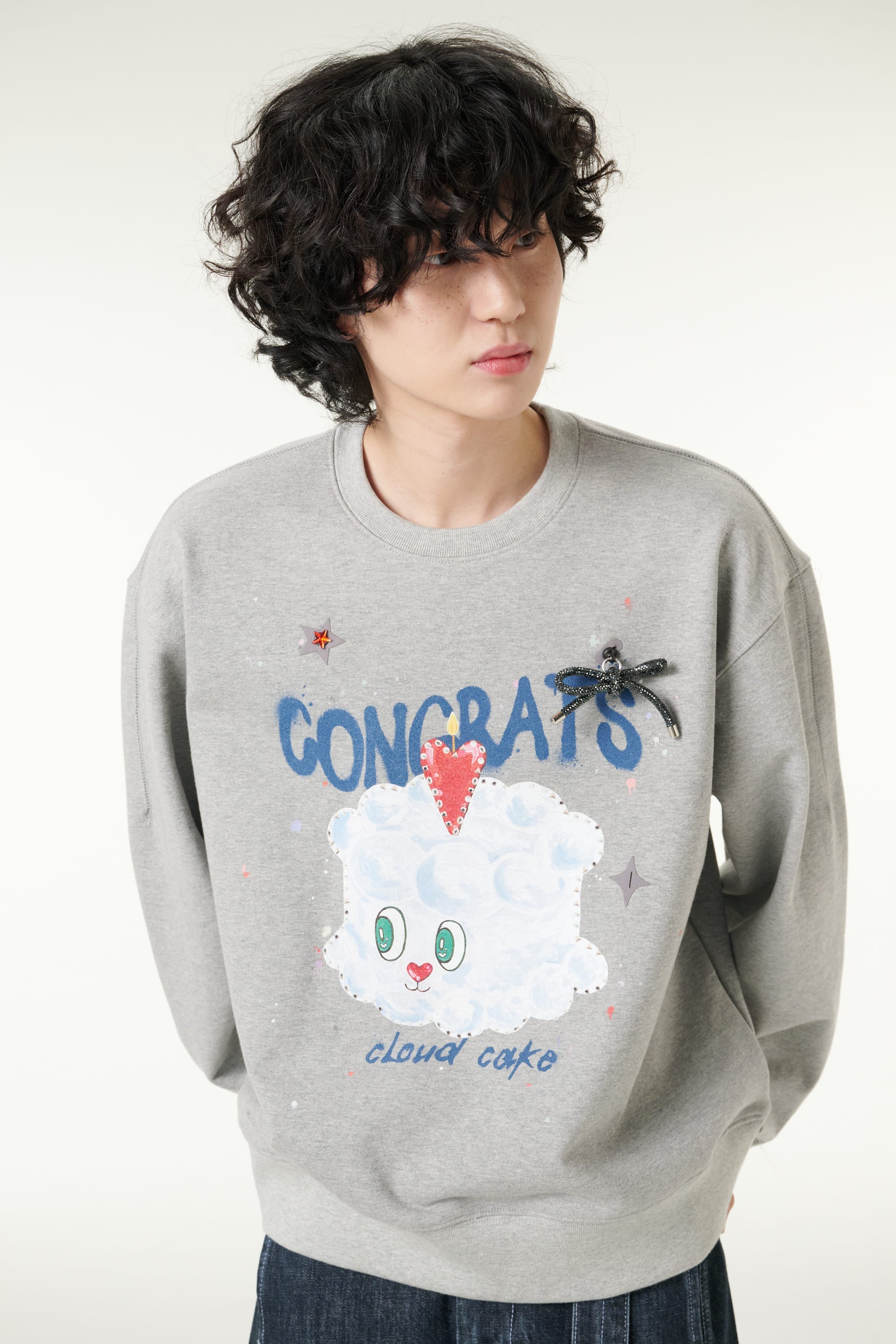 [CLOUD CAKE] Fashion Cloud Cake Print Sweatshirt Unisex-2