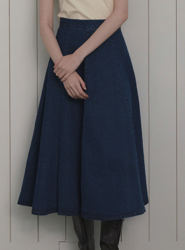 [TWEE] Verto Flare Denim Skirt-3