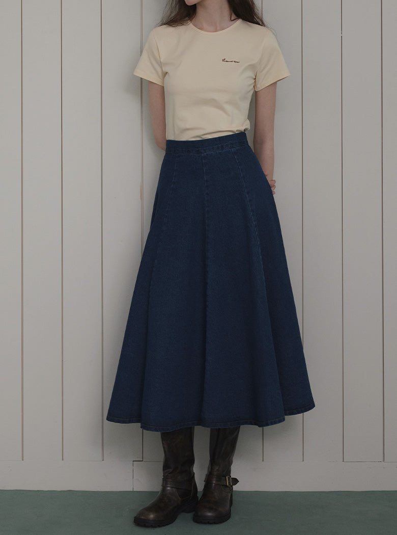 [TWEE] Verto Flare Denim Skirt-4