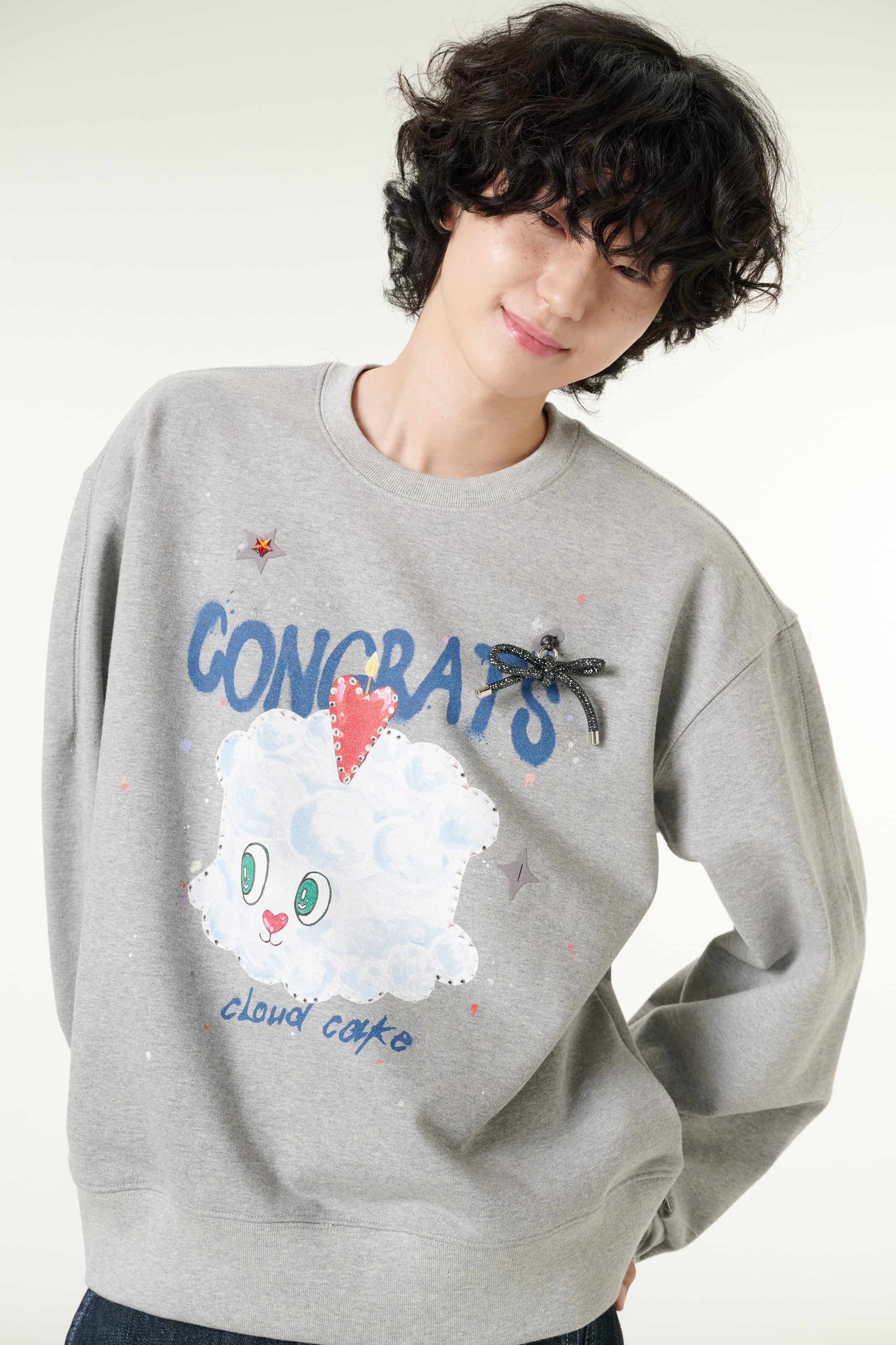 [CLOUD CAKE] Fashion Cloud Cake Print Sweatshirt Unisex-4