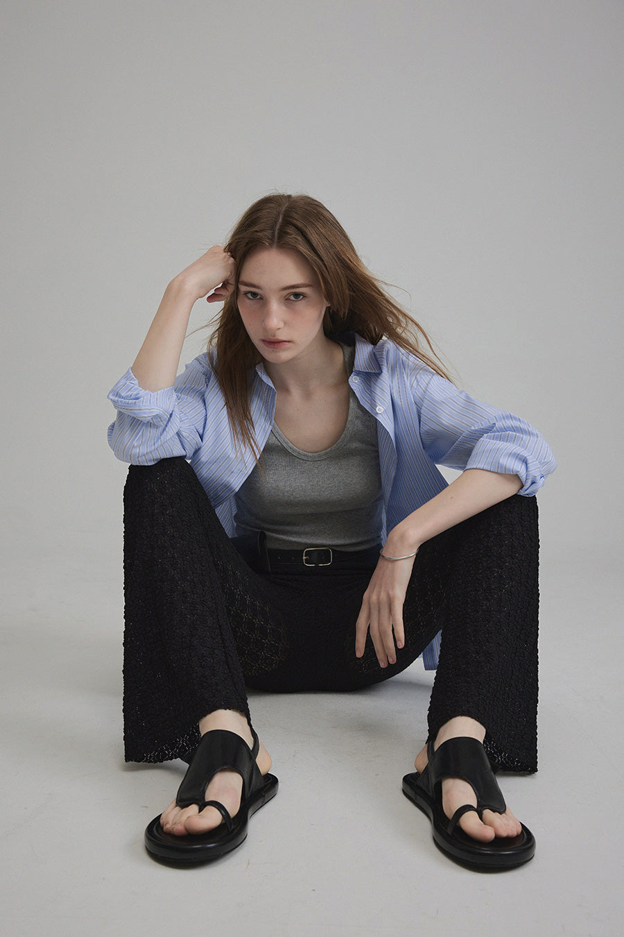 [TWEE] Powen Stripe Overfit Shirt-0