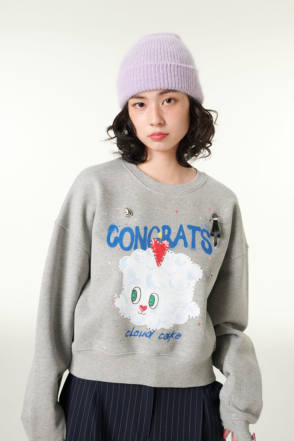 [CLOUD CAKE] Fashion unisex party style sweatshirts hot sale limited editon-5
