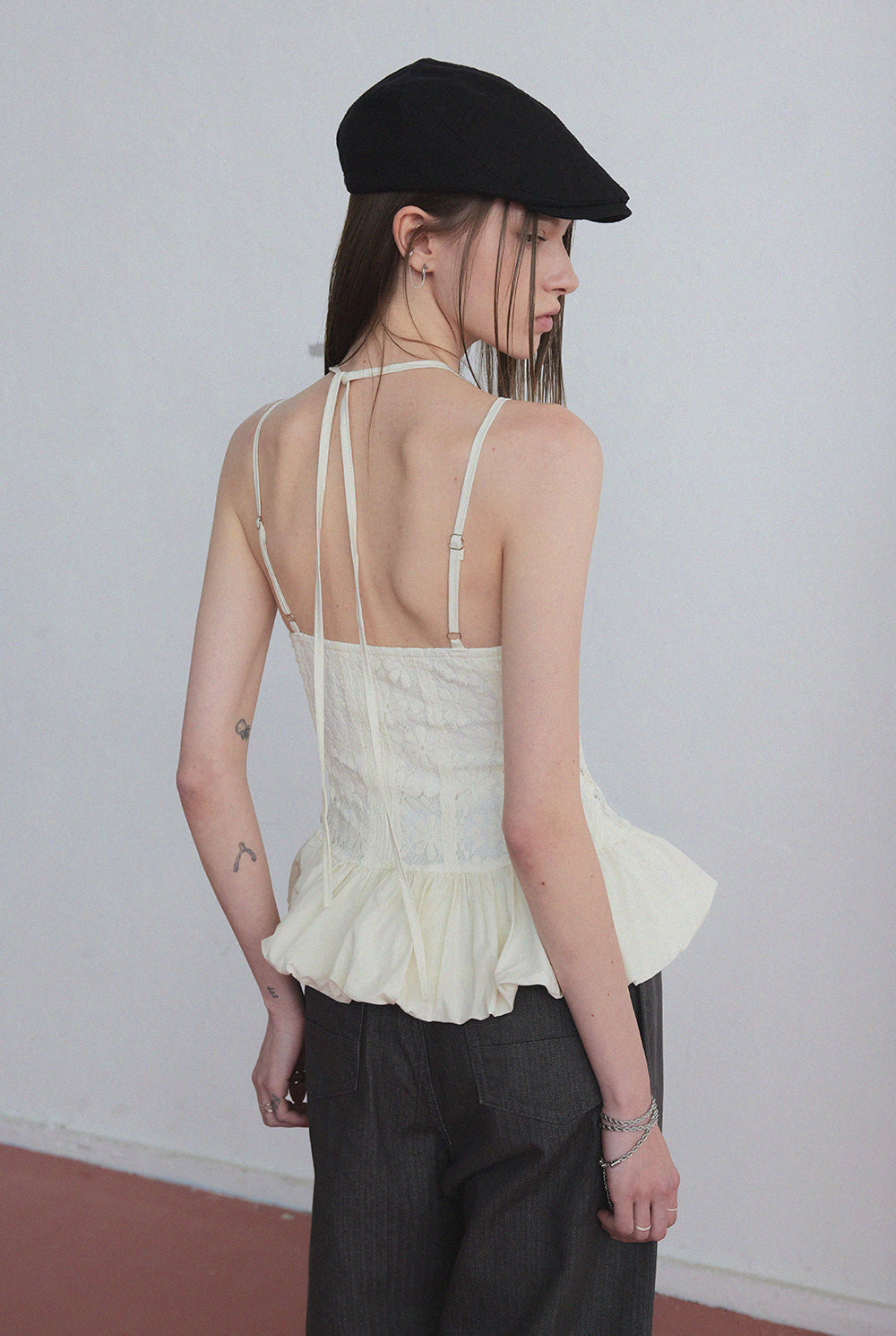 [TWEE] [GROWHIDE] Ophen Punching Lace Balloon Blouse-2