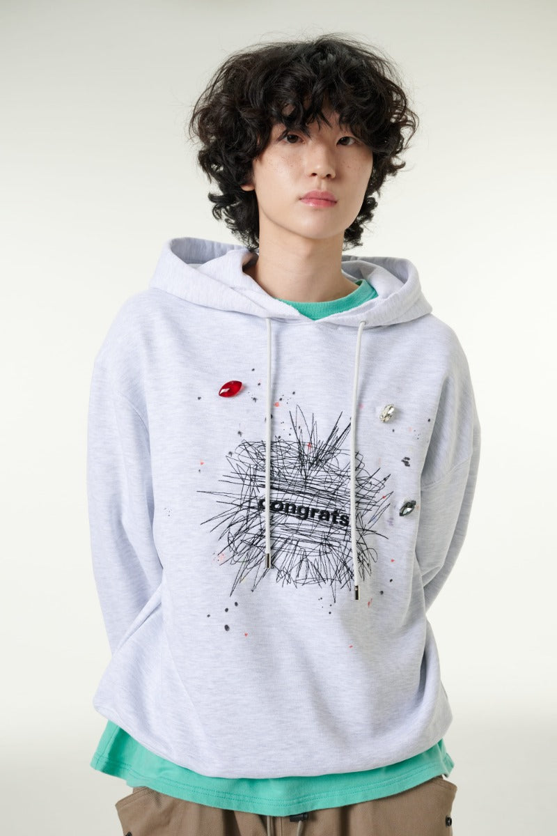 [CLOUD CAKE] Fashion Cloud Cake Fluffy Hoodie Light Gray  Unisex-2