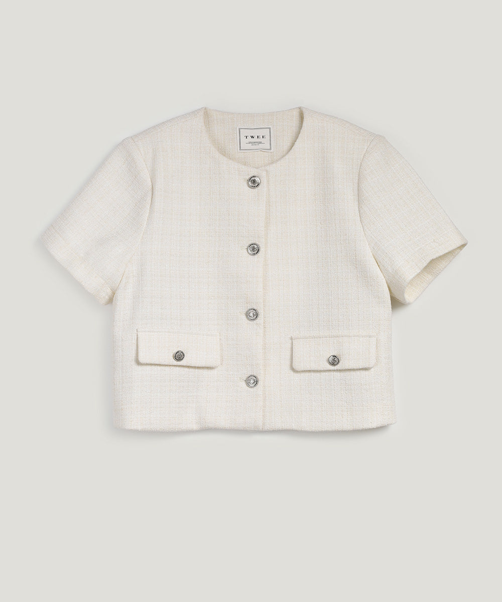 [TWEE] Hermi Tweed Short Sleeve Jacket-8