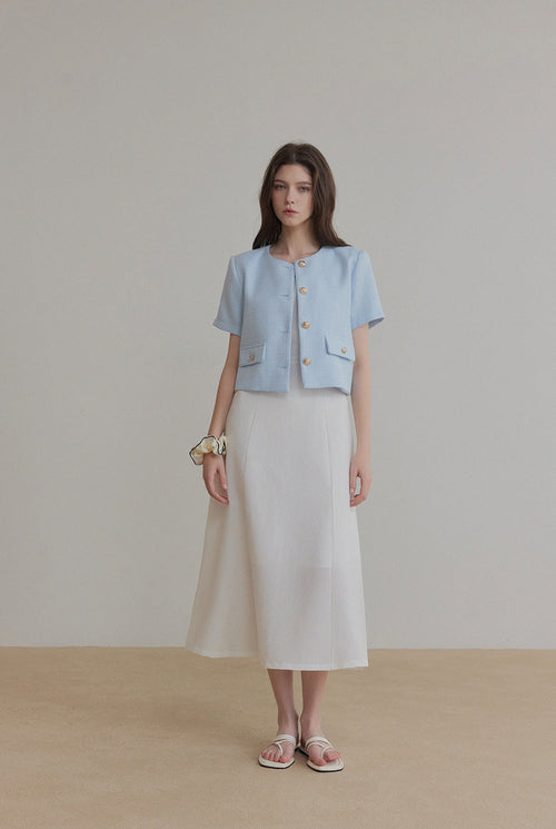 [TWEE] Hermi Tweed Short Sleeve Jacket-1