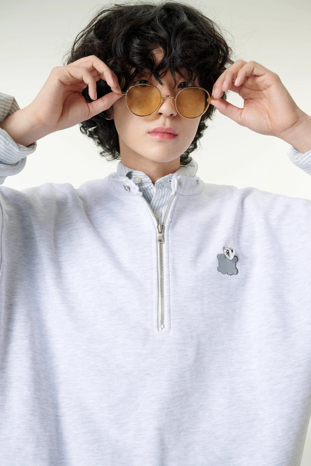 [CLOUD CAKE] Fashion Cloud Cake Symbol Half-Zip Sewatshirt Unisex-2