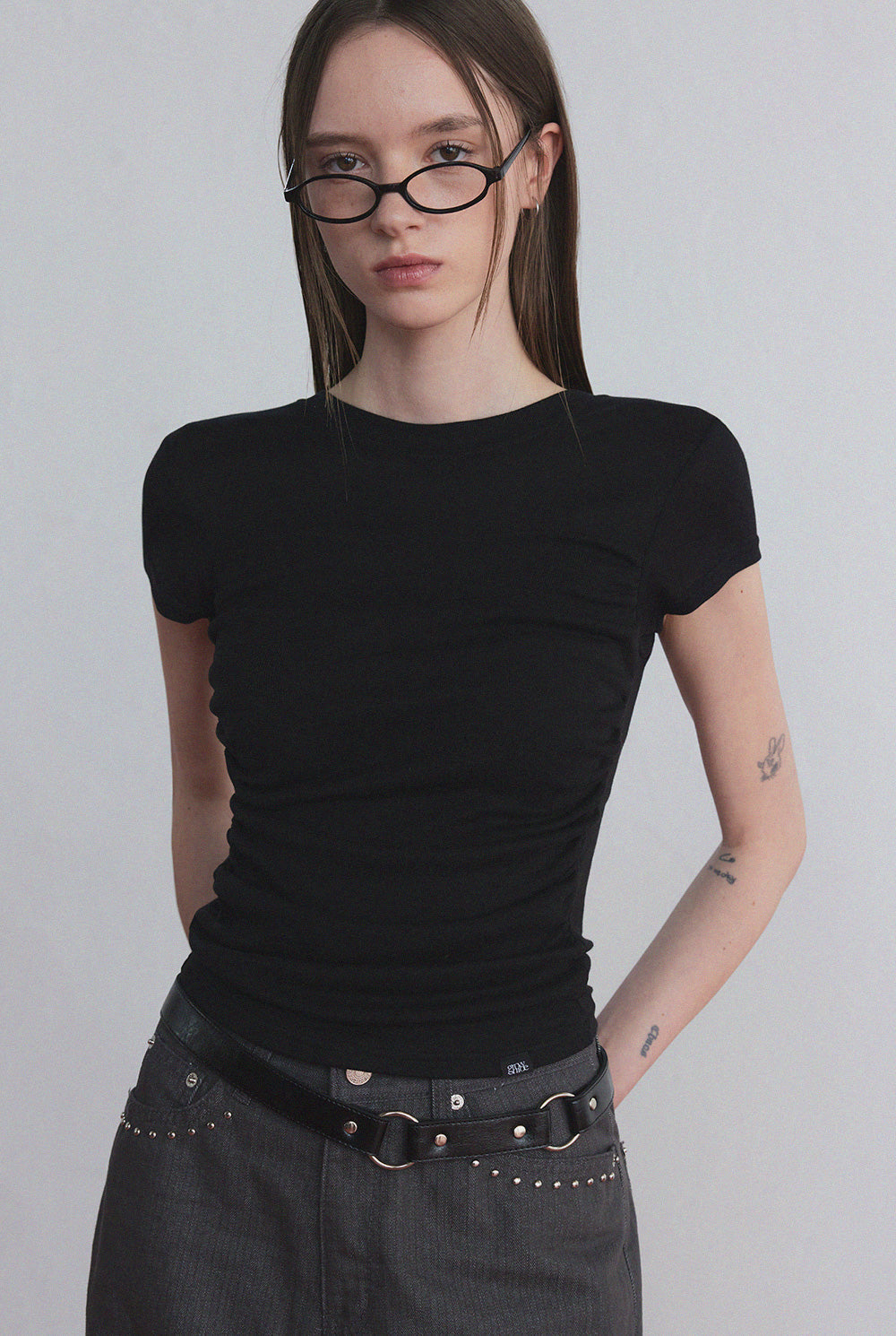 [TWEE] [GROWHIDE] Millen Wave Shirring T- Shirt-3