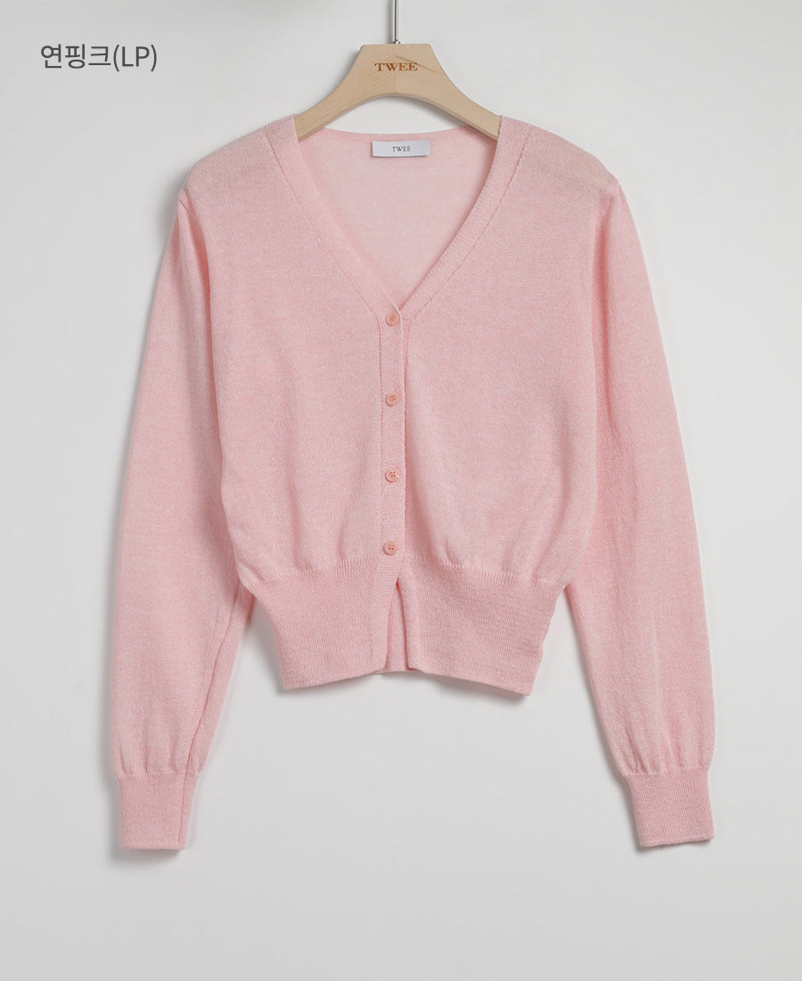[TWEE] Evelyn V-Neck Cardigan-5